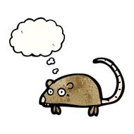 cartoon mouse with thought bubble N38