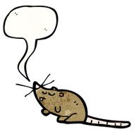 mouse with speech bubble cartoon N14