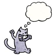 cartoon cat with thought bubble N186