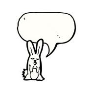 cartoon white rabbit N25