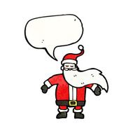 cartoon santa claus with speech bubble N247
