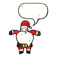 cartoon santa claus with speech bubble N248