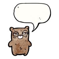 tired bear cartoon N3