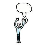 cartoon man with speech bubble N74