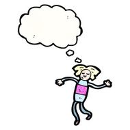 cartoon doll with thought bubble N3