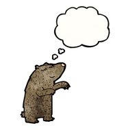 cartoon bear with though bubble N8