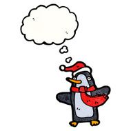Cartoon Penguin With Thought Bubble N44