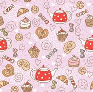 Seamless pattern with sweets N11