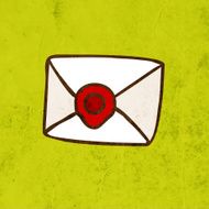 envelope with red seal