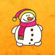 Snowman With Scarf N2