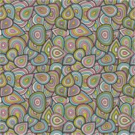 Seamless hand-drawn abstract pattern Endless texture in warm colors N3