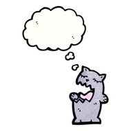 cartoon cat with thought bubble N187