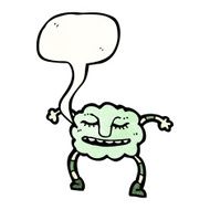 funny cloud monster with speech bubble N3