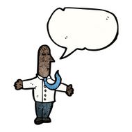 cartoon businessman with speech bubble N8