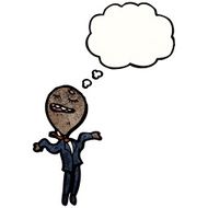 cartoon balloon head businessman N13
