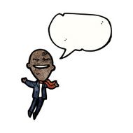 cartoon businessman with speech bubble N9