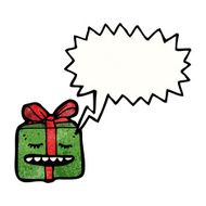 cartoon christmas present N81