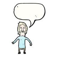 cartoon mustache man with speech bubble N17