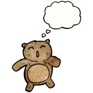 cartoon bear with thought bubble N65