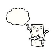 cartoon letter with thought bubble N8