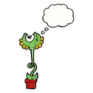 carnivorous flower with thought bubble N5
