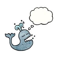 cartoon whale with thought bubble N57