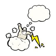 cartoon god on cloud N26