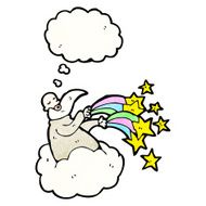 cartoon god on cloud N27