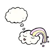 rainbow cloud with thought bubble N6