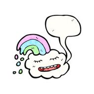 cartoon cloud with speech bubble N67