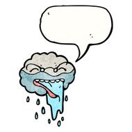 cartoon cloud with speech bubble N68