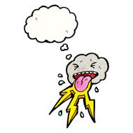 cartoon storm cloud N16