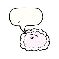 cartoon cloud with speech bubble N71