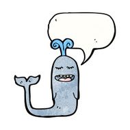 cartoon whale with speech bubble N55