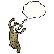bear with thought bubble cartoon N11