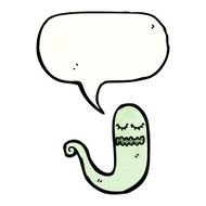 ghost with speech bubble cartoon N18