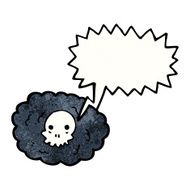 skull in cloud cartoon N3
