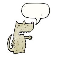 cartoon wolf with speech bubble N69