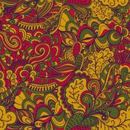Vector seamless texture with abstract flowers