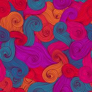 Seamless wave hand-drawn pattern N32