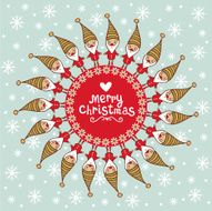 Bright Christmas card with tex tbox
