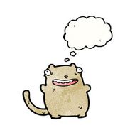 funny cat with thought bubble N13