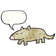 cartoon little dog with speech bubble N40