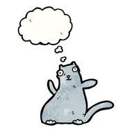 funny cat with thought bubble N14