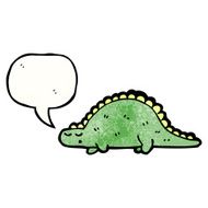 cute dinosaur with speech bubble N4