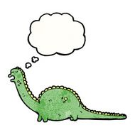 friendly dinosaur with thought bubble N11