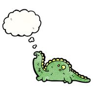 friendly dinosaur with thought bubble N12