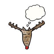 reindeer face with thought bubble N5