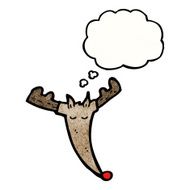 reindeer face with thought bubble N6