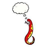 cartoon snake with thought bubble N132